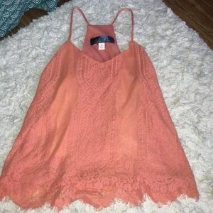 Francesca’s Racer Back Lacy Tank Top